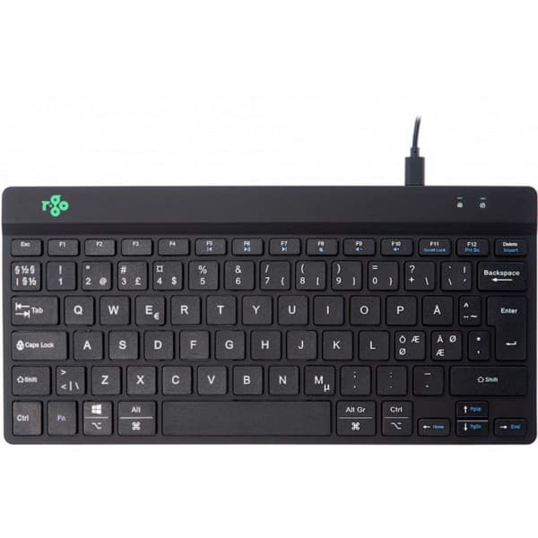 R-Go Compact Break -ergonomisk tangentbord, svart