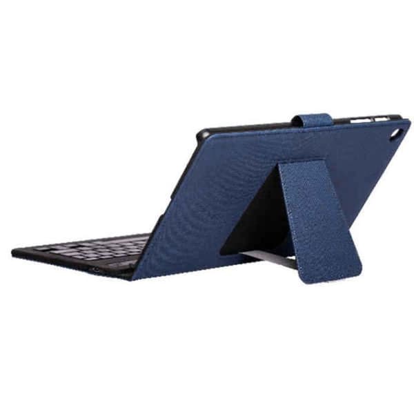 Silverht Silver HT - Fodral med Bluetooth-tangentbord för Samsung Tab A7 2020 10,4" surfplatta (T500/505). Blått. Spanskt tangentbord