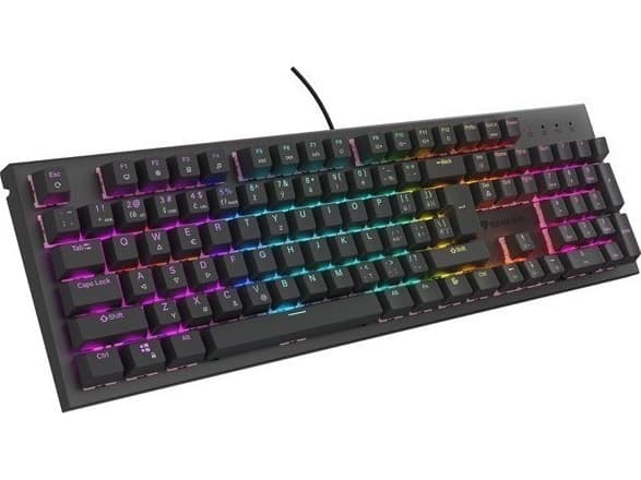 GAMING TANGENTBORD GENESIS THOR 303 CZ/SK RGB BAKGRUNDSBELYSNING MEKANISK TYST SWITCH SVART HET