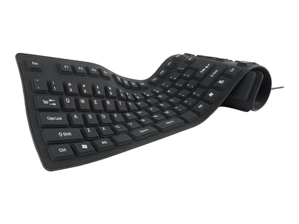 Gembird KB-109F-B - Tangentbord - PS/2, USB - amerikansk - svart