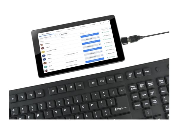 Gembird KB-109F-B - Tangentbord - PS/2, USB - amerikansk - svart