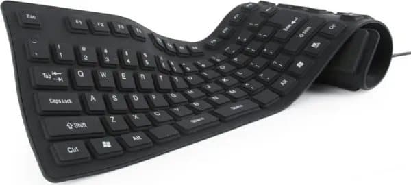 Gembird KB-109F-B - Tangentbord - PS/2, USB - amerikansk - svart Svart