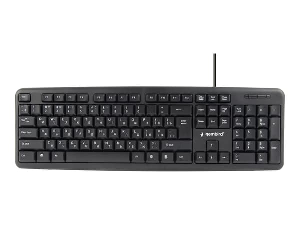 Gembird KB-U-103 - Tangentbord - USB - ryska - svart