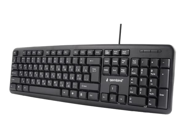 Gembird KB-U-103 - Tangentbord - USB - ryska - svart