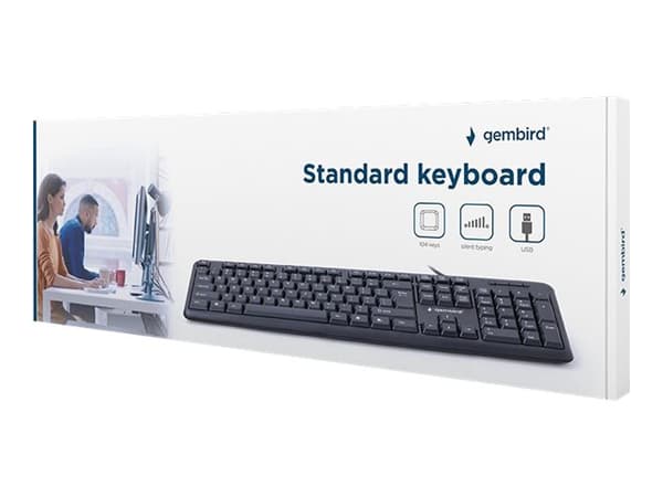 Gembird KB-U-103 - Tangentbord - USB - ryska - svart