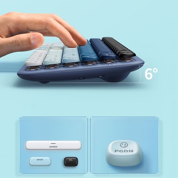 Ugreen Trådlös English Keyboard Med bakgrundsbelysning