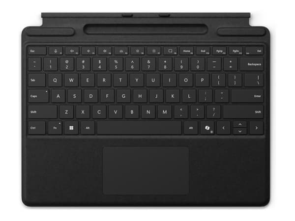 Microsoft Surface Pro Keyboard - Tastatur - med styrepute, akselerometer, lagrings- og ladebakke for Surface Slim Pen 2 - svart - for Surface Pro 8,