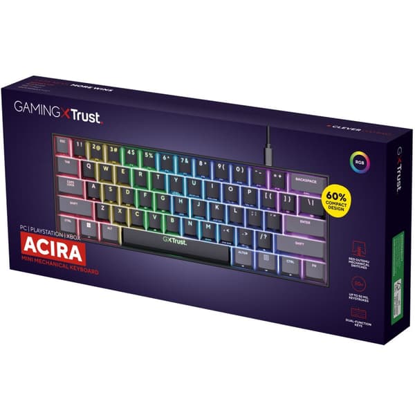 GXT 867 Acira 60% Mini Gaming tastatur nordisk layout