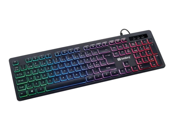 Sandberg - Tangentbord - bakgrundsbelyst - USB - QWERTY - Nordisk