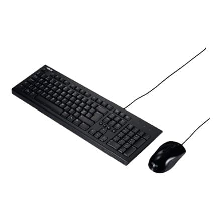 Asus | Svart | U2000 | Tangentbord och mus set | Trådbunden | Mus ingår | SV | Svart | 585 g Svart