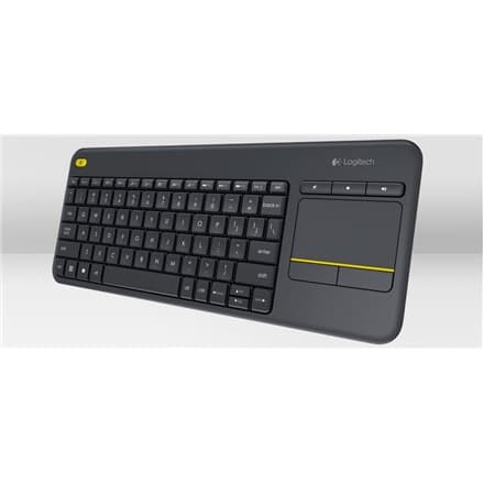 Logitech | K400 Plus | Tastatur med pegefelt | Trådløs | NL | Sort | USB-port | 380 g