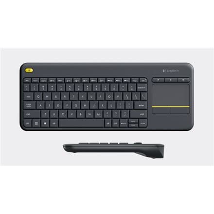 Logitech | K400 Plus | Tastatur med pegefelt | Trådløs | NL | Sort | USB-port | 380 g