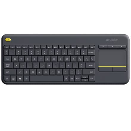 Logitech | K400 Plus | Tastatur med pegefelt | Trådløs | NL | Sort | USB-port | 380 g Sort
