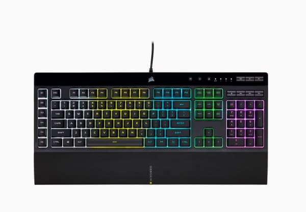 Corsair | Gummikuppel | K55 RGB PRO | Gaming tastatur | Gaming tastatur | RGB LED lys | USA | Kablet | Sort Sort