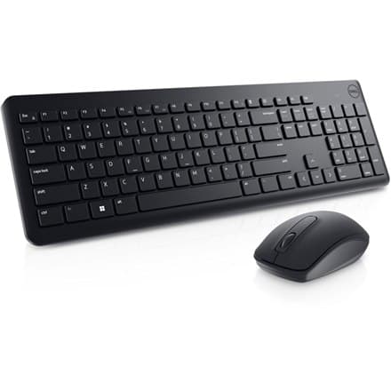 Dell | Tastatur og mus | KM3322W | Tastatur og mus sæt | Trådløs | Batterier inkluderet | EE | Sort | Trådløs forbindelse