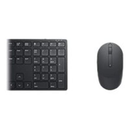 Dell KM5221W Pro | Tastatur og mus sæt | Trådløs | ukrainsk | Sort | 2,4 GHz
