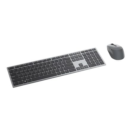 Dell Premier Multi-Device Tastatur og mus | KM7321W | Tastatur og mus sæt | Trådløs | ukrainsk | Titanium grå | 2,4 GHz