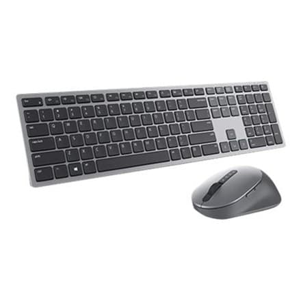 Dell Premier Multi-Device Tastatur og mus | KM7321W | Tastatur og mus sæt | Trådløs | ukrainsk | Titanium grå | 2,4 GHz
