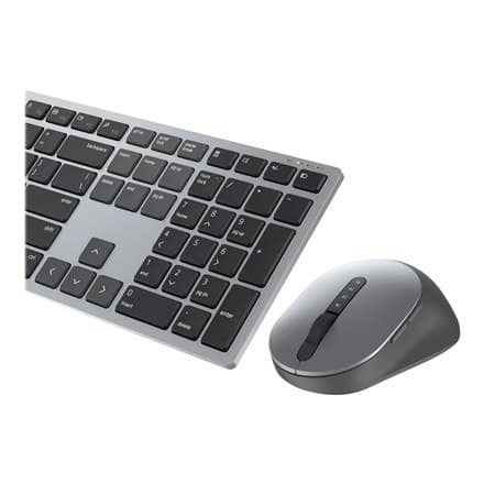 Dell Premier Multi-Device Tastatur og mus | KM7321W | Tastatur og mus sæt | Trådløs | ukrainsk | Titanium grå | 2,4 GHz