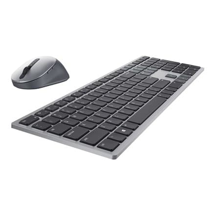 Dell Premier Multi-Device Tastatur og mus | KM7321W | Tastatur og mus sæt | Trådløs | ukrainsk | Titanium grå | 2,4 GHz