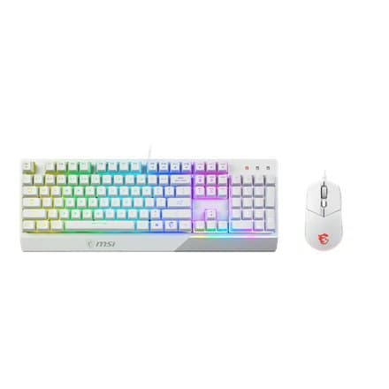 MSI | Vigor GK30 COMBO HVID | Tastatur og mus sæt | Kablet | Mus inkluderet | USA | Hvid | g Hvid
