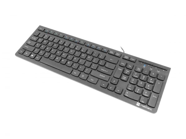 Natec | Tastatur | Diskus 2 Slank | Standard | Kablet | USA | Sort | USB 2.0 | 424 g | Numerisk tastatur