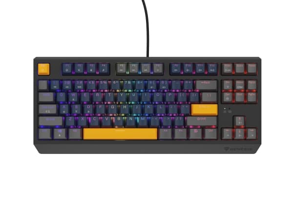 Genesis Thor 230 TKL - Tangentbord - QWERTY Svart, Blå, Grå, Orange