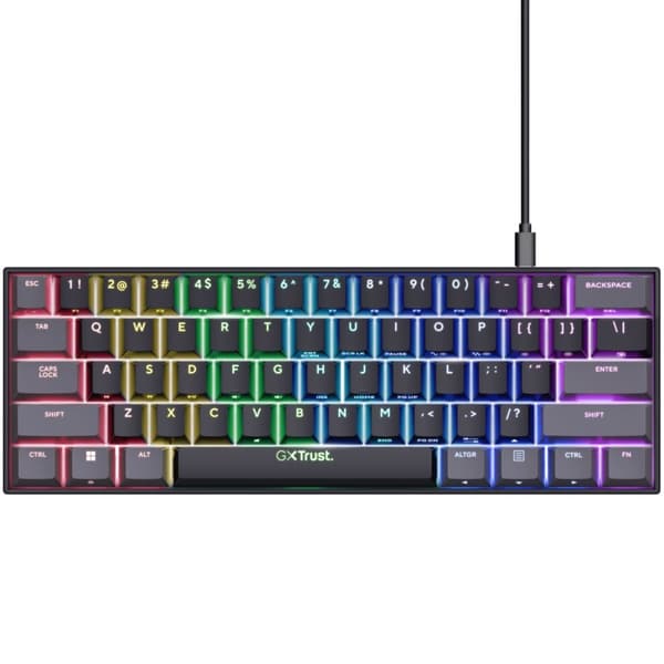 Trust GXT 867 Acira 60% Mini Gamingtangentbord Nordisk layout