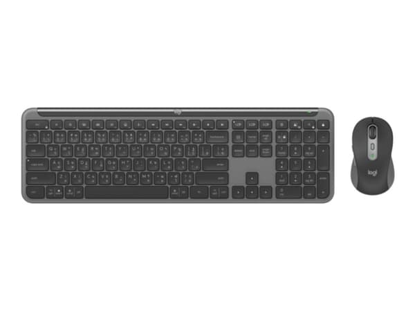Logitech Signature Slim Combo MK950 for Business - Sats med tangentbord och mus - trådlös - Bluetooth 5.1 LE - QWERTY - Nordisk - grafit