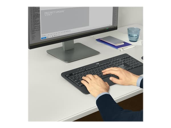 Logitech MK540 Advanced - Tastatur- og mussett - trådløs - 2.4 GHz - QWERTY - US International