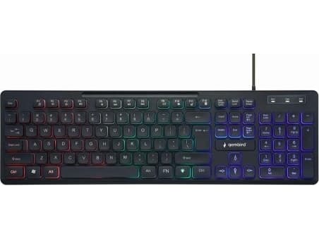 Gembird KB-UML-02 - Tangentbord - bakgrundsbelyst - USB - amerikansk - svart