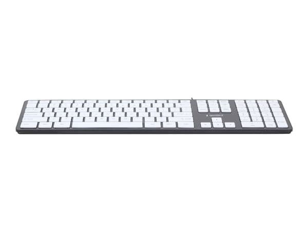 Gembird Slimline KB-MCH-02-BKW - Tangentbord - USB - amerikansk - svart, vit