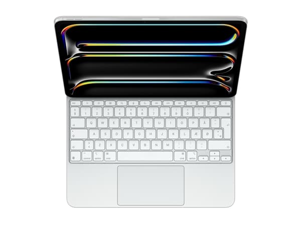 Apple Magic Keyboard - Tangentbord och foliefodral - med pekdyna - bakgrundsbelyst - Apple Smart connector - QWERTY - dansk - vit