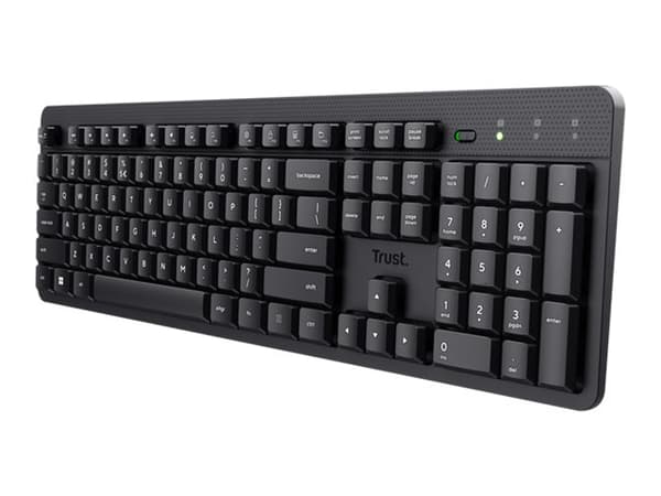 Trust Ody II - Tangentbord - tyst - trådlös - QWERTY - amerikansk - svart Svart