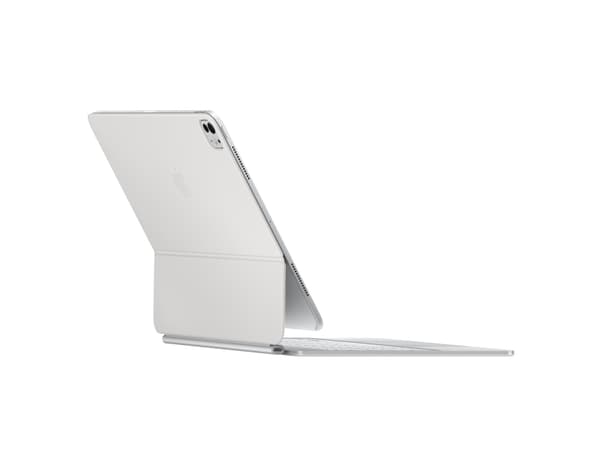 Apple Magic Keyboard - Tastatur og folioveske - med styrepute - bakbelysning - Apple Smart connector - QWERTY - USA - hvit