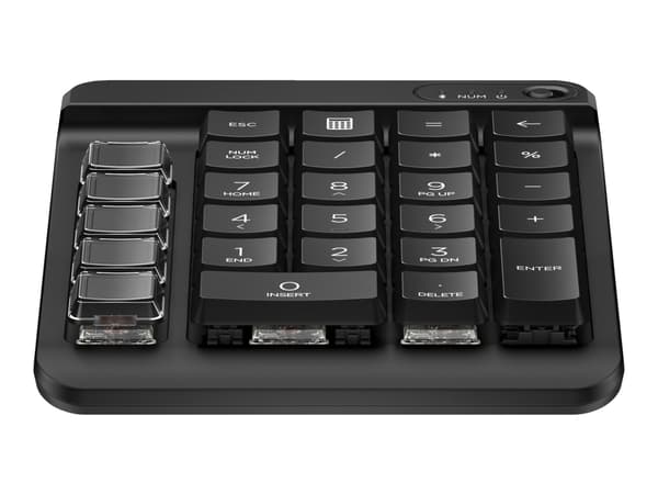 HP 430 - Tastegruppe - 9 programmerbare taster, lav profil tastereise, utskiftbare tastaturkapper med klistremerker - trådløs - Bluetooth 5.3 - Engel
