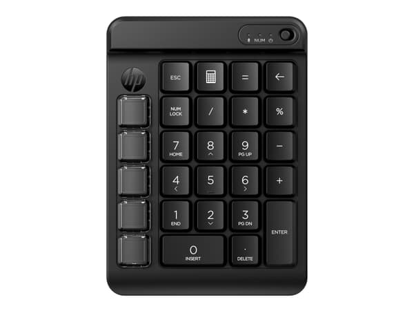 HP 430 - Tastegruppe - 9 programmerbare taster, lav profil tastereise, utskiftbare tastaturkapper med klistremerker - trådløs - Bluetooth 5.3 - Engel