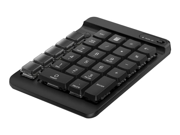 HP 430 - Tangentsats - 9 programmerbara tangenter, låg profil tangentresor, utbytbara tangenter med klistermärken - trådlös - Bluetooth 5.3 - engelsk Svart