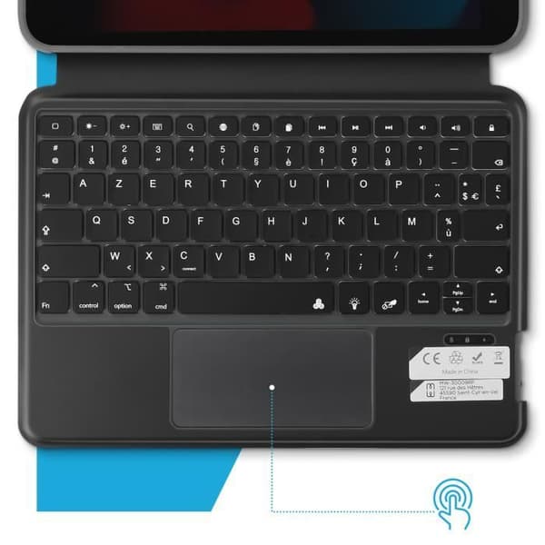 Tangentbordsfodral för iPad 10.2 2021 Bluetooth Integrated Support Funktion MW Grey