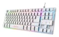 Miniatyrbilde 3 av 5: Trust GXT 833W THADO - Tastatur - kompakt, metall, RGB-belysning - 80% - TKL - bakgrunnsbelyst - USB - QWERTY - Nordisk - hvit - løsvekt - boks