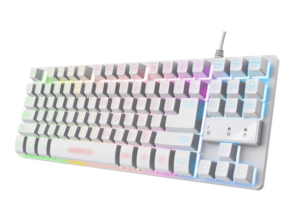 Klaviatura Trust GXT 833 Thado TKL SWE, balta