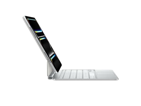 Apple Magic Keyboard - Tastatur og folioveske - med styrepute - bakbelysning - Apple Smart connector - QWERTY - Norsk - hvit