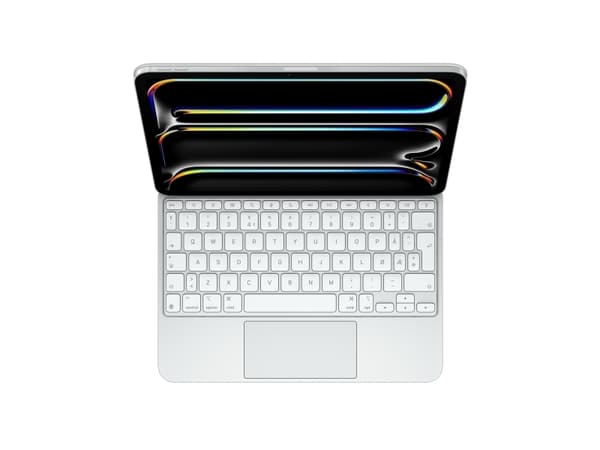 Apple Magic Keyboard - Tastatur og folioveske - med styrepute - bakbelysning - Apple Smart connector - QWERTY - Norsk - hvit