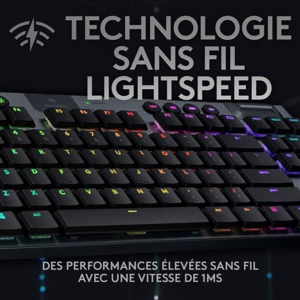 Logitech Tangentbord Logitech G915 Lightspeed TKL Wireless Gaming Tangentbord RGB Bluetooth Mechanical Touch