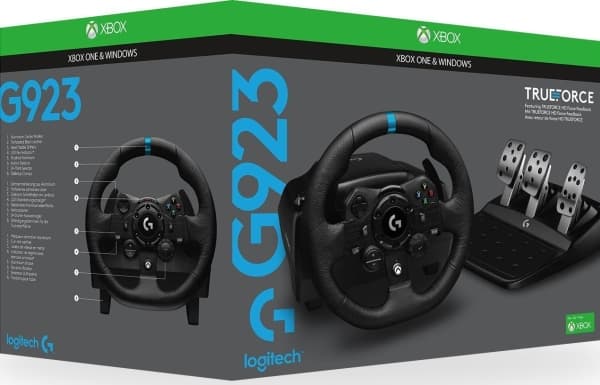 Kierownica Logitech G923 Xbox Series X|S/Xbox One/PC (941-000158) + Shifter G29, G920 Driving Force (941-000130)
