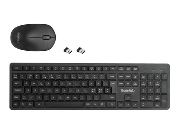 eSTUFF G220 - Sats med tangentbord och mus - 100% - full size - trådlös - 2.4 GHz - QWERTY - Nordisk - svart