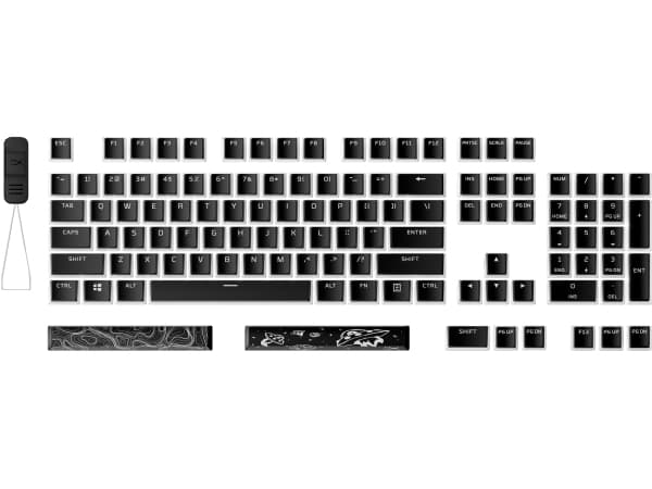 HP HyperX Pudding Keycaps 2 - Full Key Set - PBT - Black (US Layout)