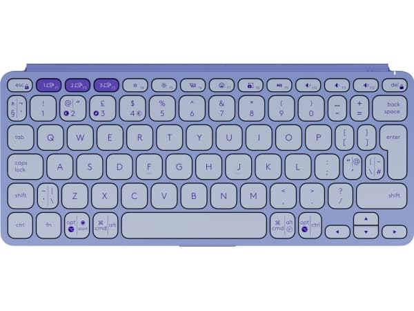 Logitech Keys-To-Go 2 - Tastatur - innebygd deksel - trådløs - Bluetooth LE - QWERTY - US International - lilla