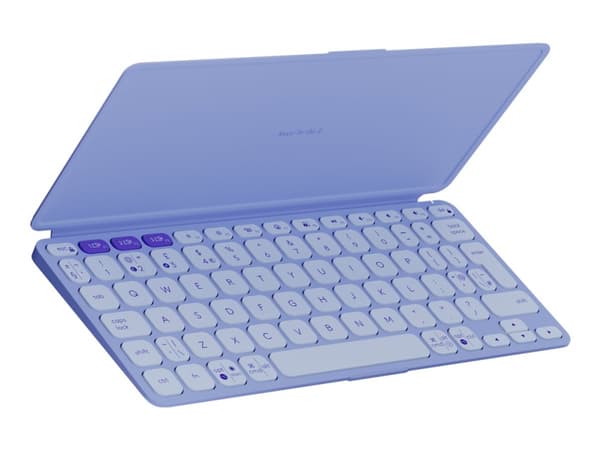Logitech Keys-To-Go 2 - Tastatur - innebygd deksel - trådløs - Bluetooth LE - QWERTY - US International - lilla