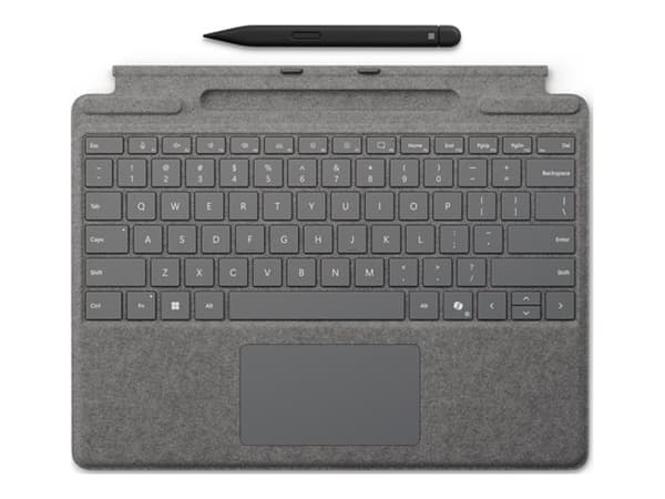 Microsoft Surface Pro Keyboard - Tastatur - med styrepute, akselerometer, lagrings- og ladebakke for Surface Slim Pen 2 - QWERTY - Nederlandsk - plat